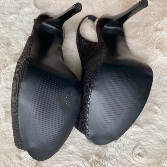 {SOLD} GUESS Slingback Peep-Toe Stiletto Heels - Picture 9 of 16